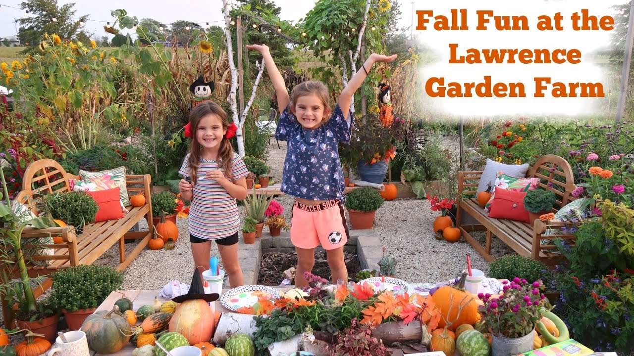 Starting to Look a lot Like Fall | Painting Pumpkins | Family Garden Vlog | Lawrence Garden Farm Fun