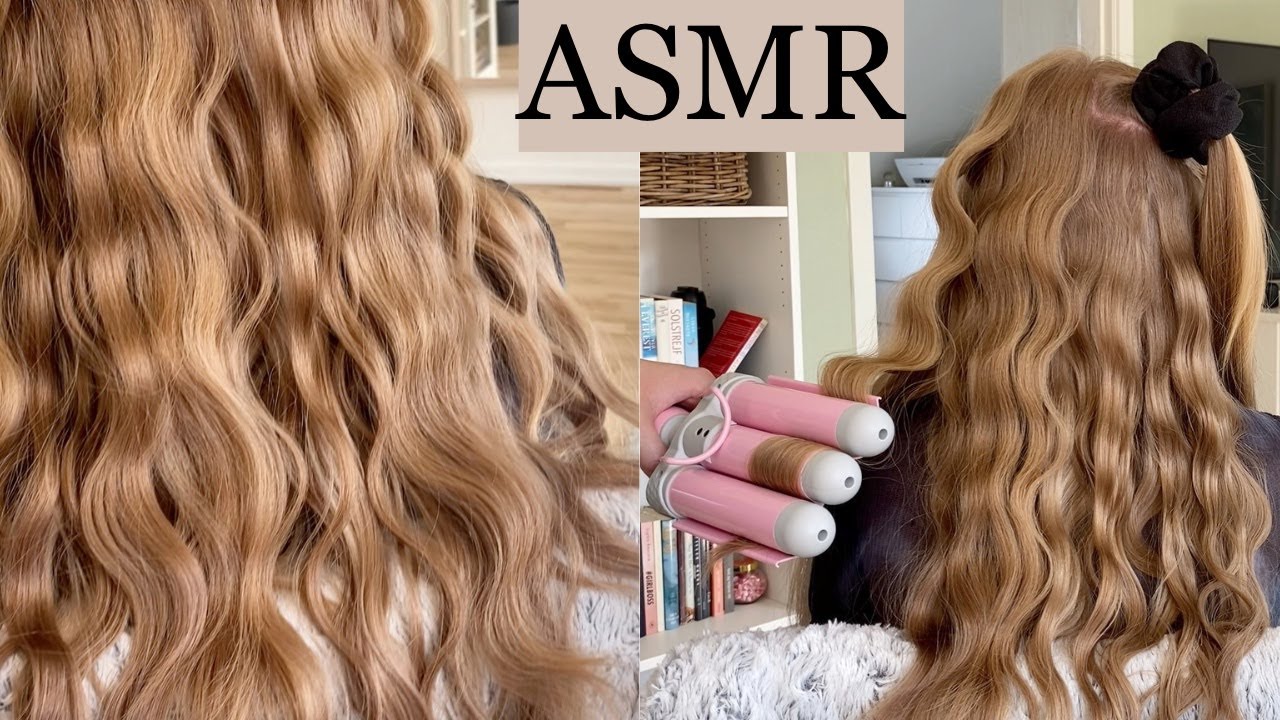 ASMR | Cute mermaid waves 🧜🏼‍♀️ hair styling, hair brushing, hair play, spraying, relax, no talking