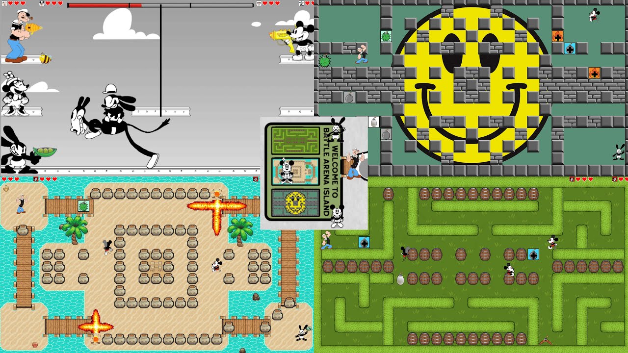 Rubber Hose Rampage now has 4-Player Co-Op and Battle Arena Player vs Player Mode!