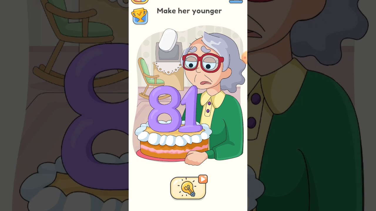 Dop 5 (delete one part) level 17 walkthrough solutions - all levels - make her younger