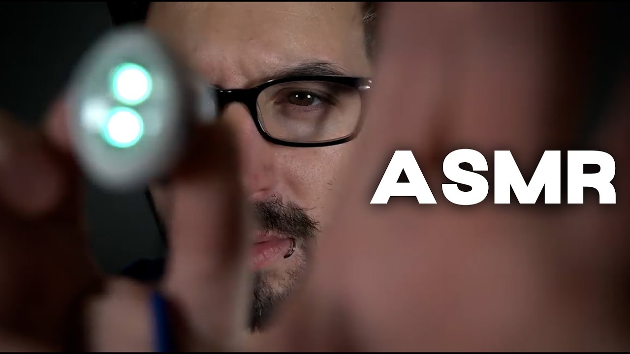asmr TEST MEDICO (Test auditivo, test de la vista, nervios craneales,) Sleepy Tingles