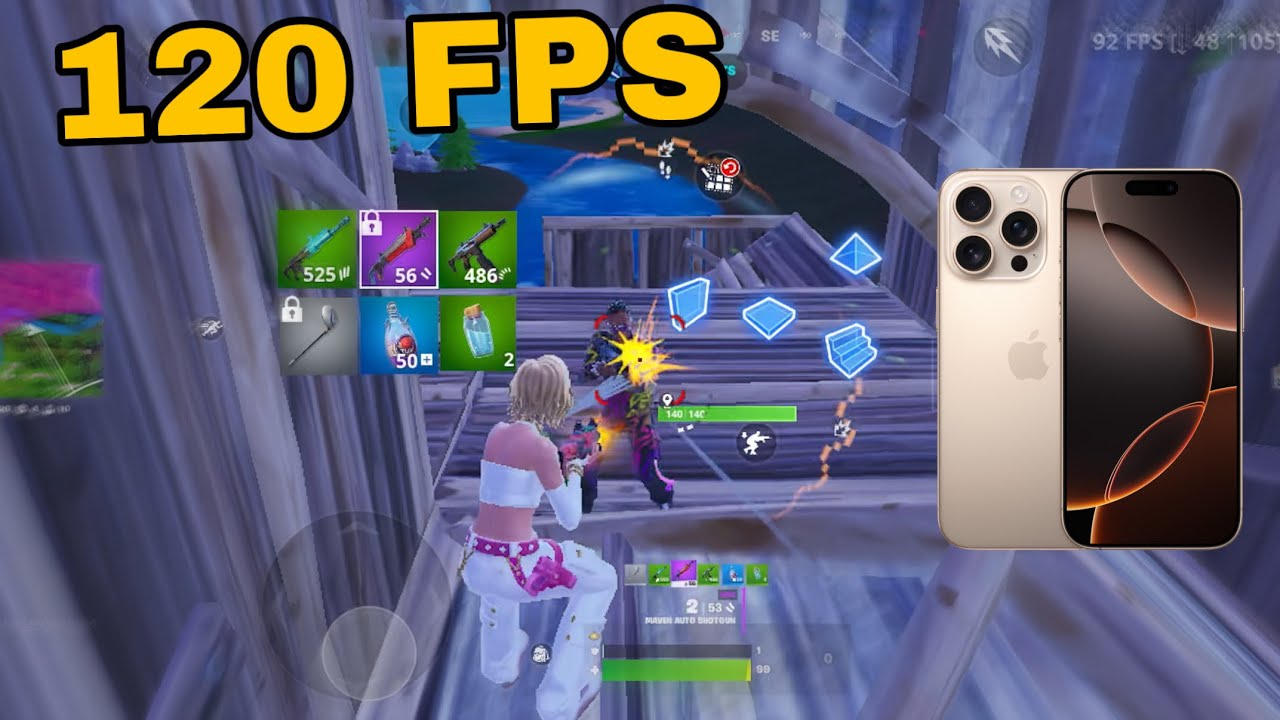 iPhone 16 Pro 120 Fps Fortnite Mobile Gameplay *Gold 2 Rank | Reload Mode | Road To Unreal Rank*