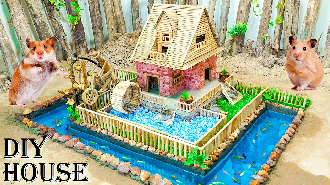DIY Mini Brick Hamster House - Build a Hamster Maze!