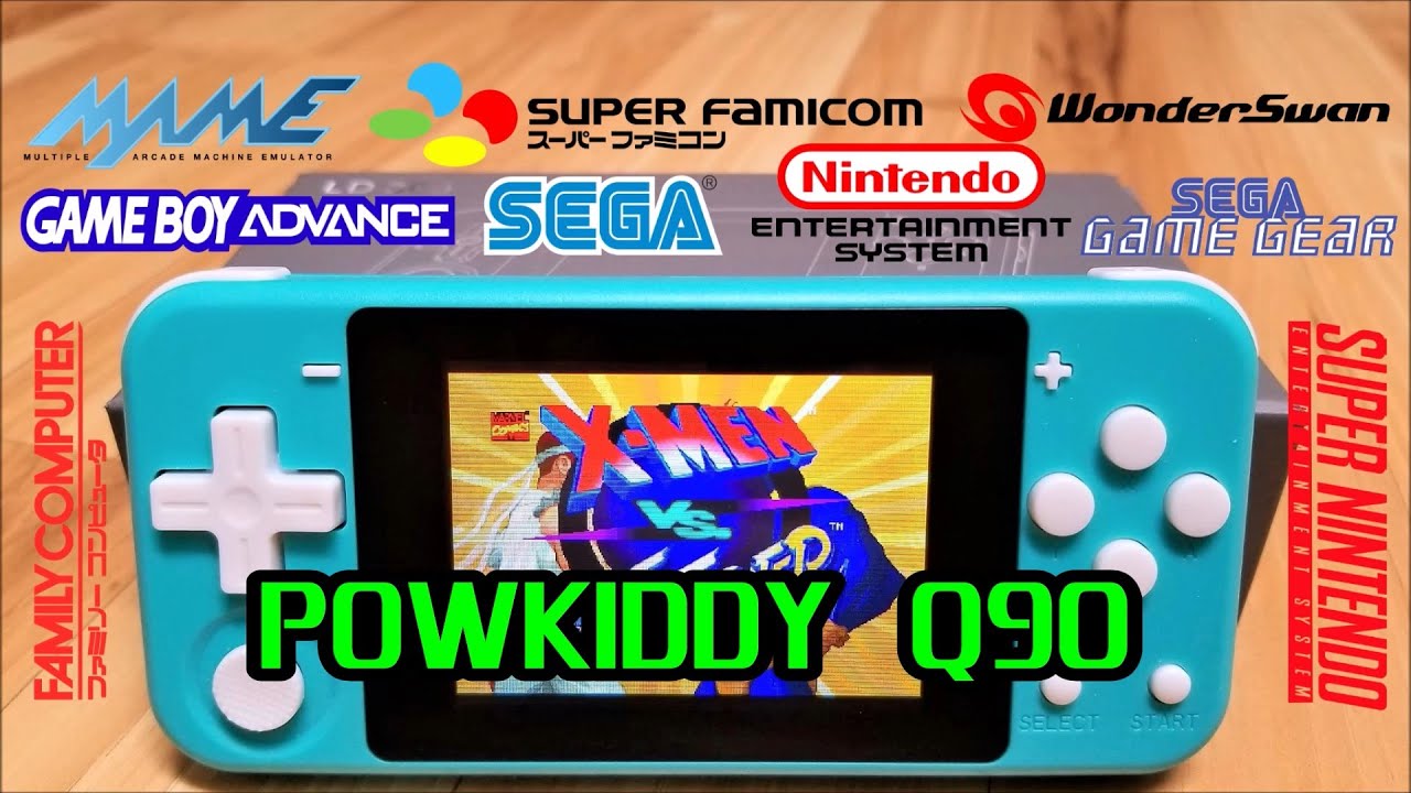 Powkiddy Q90 LD 300 review & Emulation testing. Retro Gaming Handheld