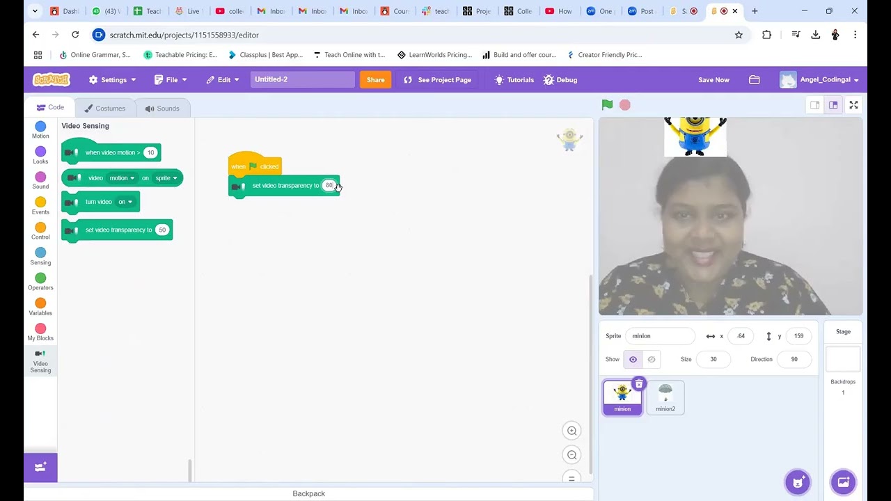 Scratch | Save the Minion | Coding is fun | Gladys Angelina | Best Coding Expert |