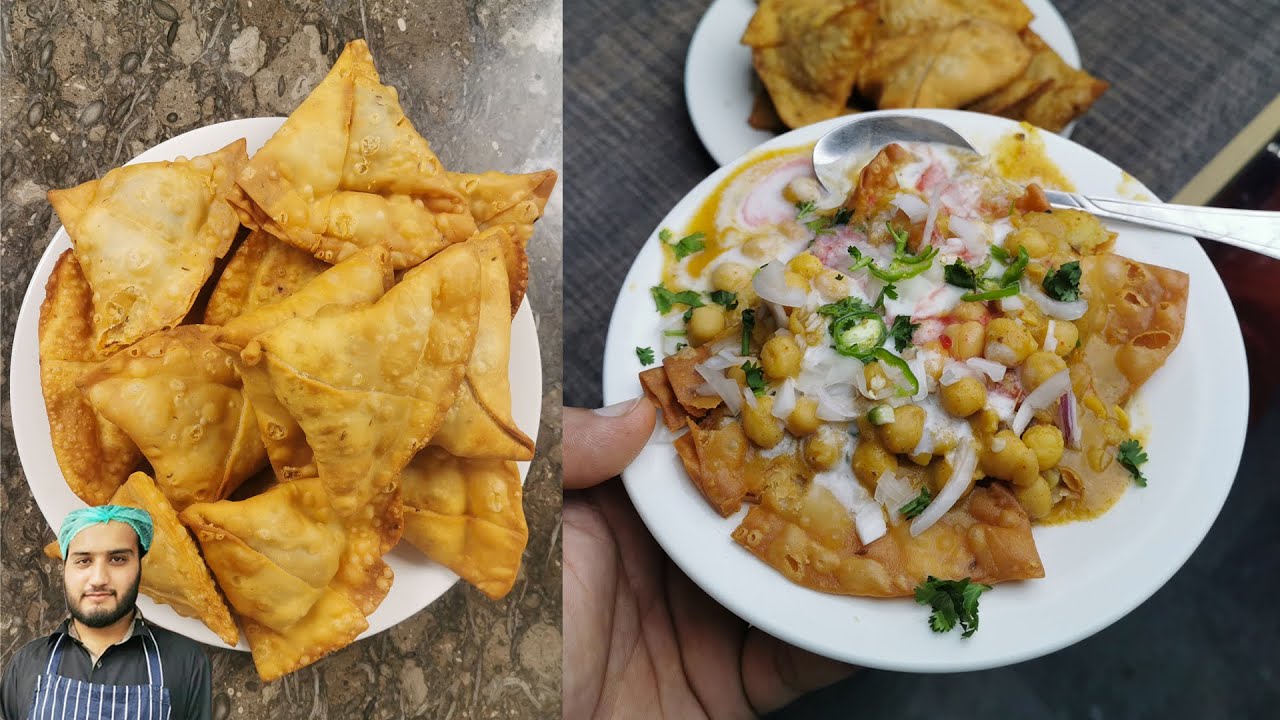Aloo Samosa Chaat Recipe || Samosay, Chanay Gravy, Red Meethi Chutney