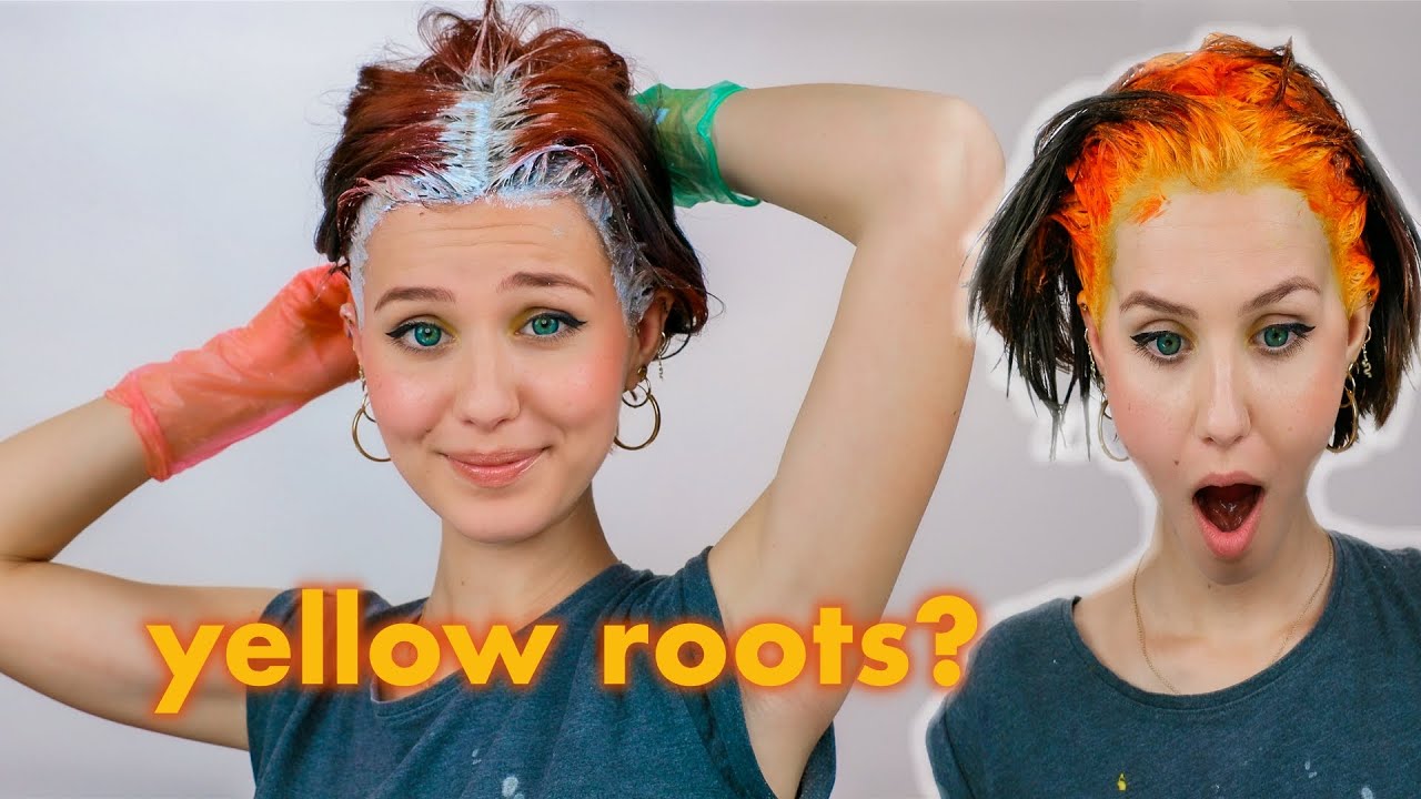Bleaching & Dyeing my roots YELLOW