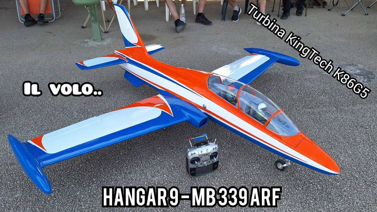 VOLARE con aeromodello JET RC HANGAR 9 Aermacchi MB339 ARF e turbina KingTech K86G5