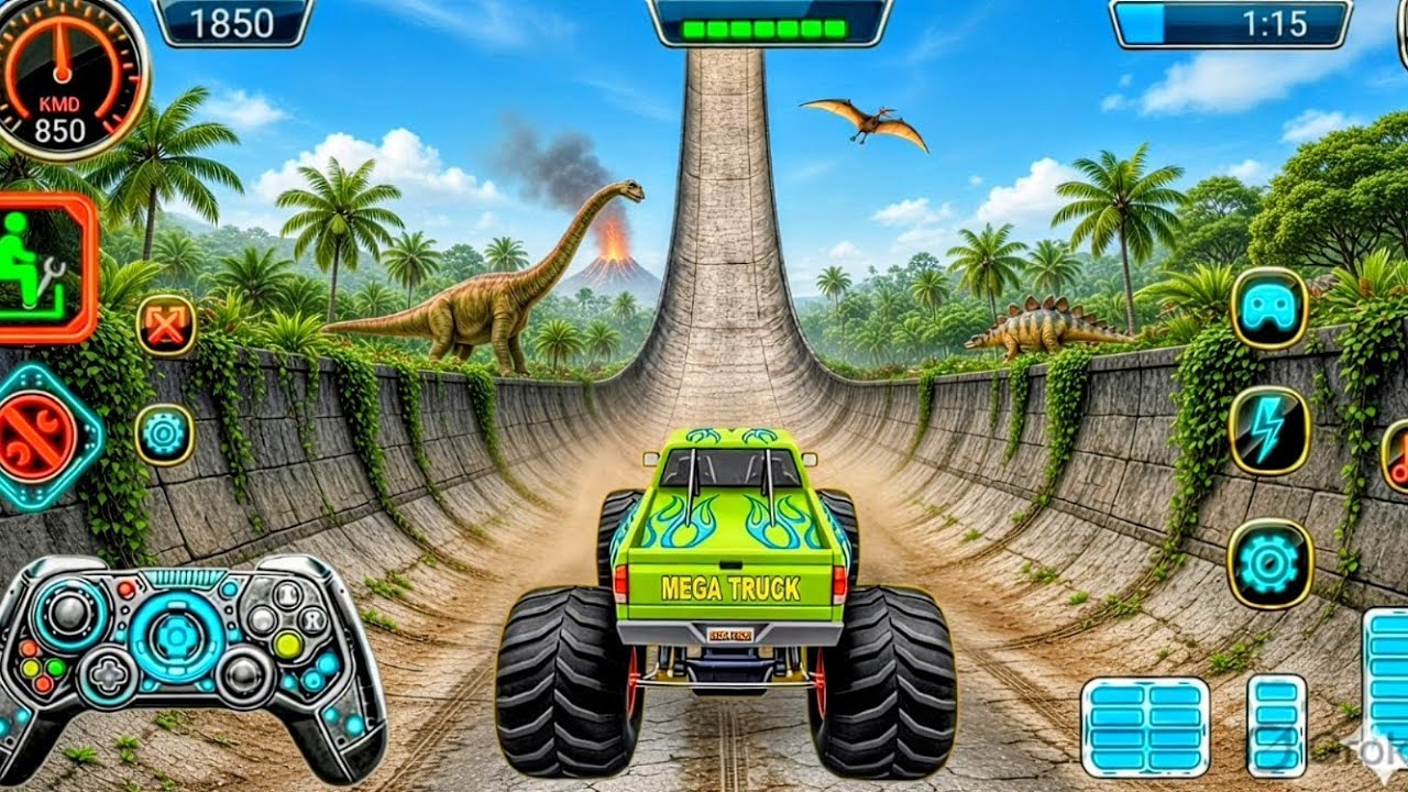 Monster Truck Mega Ramp Impossible Driver - 4x4 Ultimate Car Stunts GT Racing- Android GamePlay 2026