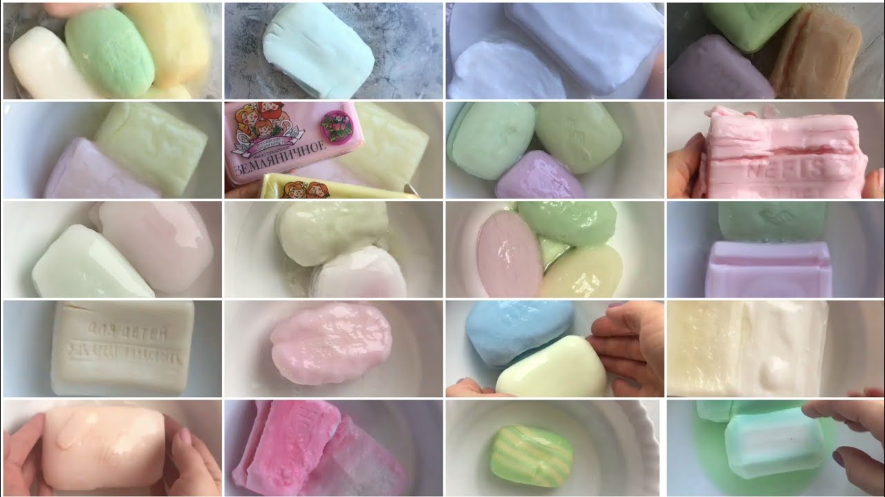 Asmr Mushy soap /soaked soap 🧼💞🧽