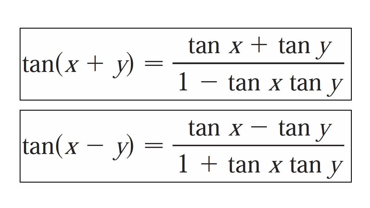 Trigonometric Identity: tan(x +/- y): Proof