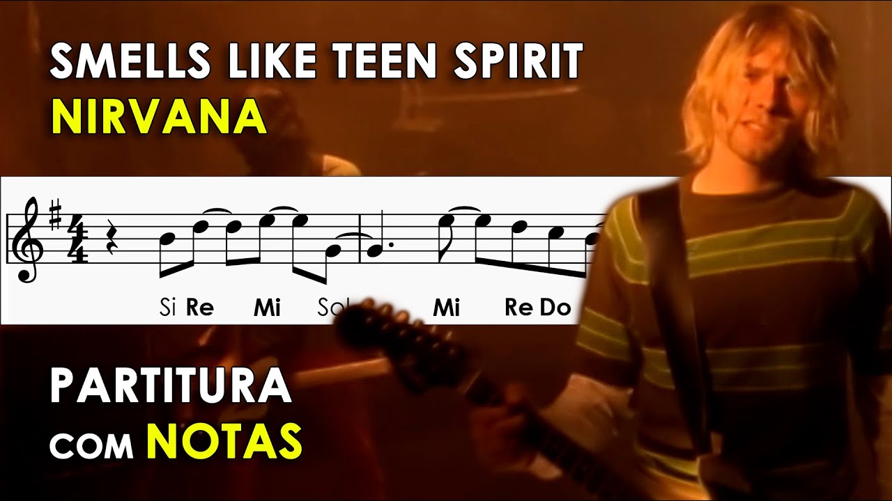 Smells Like Teen Spirit | Partitura com Notas para Flauta Doce, Violino | Nirvana