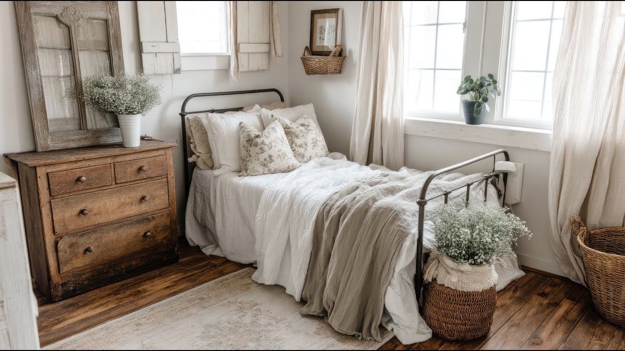 Soft Vintage Farmhouse Decor Ideas for a Calm & Cozy Home