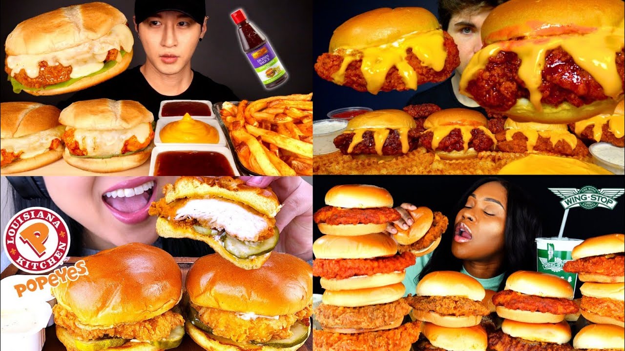 Crispy Chicken Sandwiches: The Ultimate ASMR Mukbang