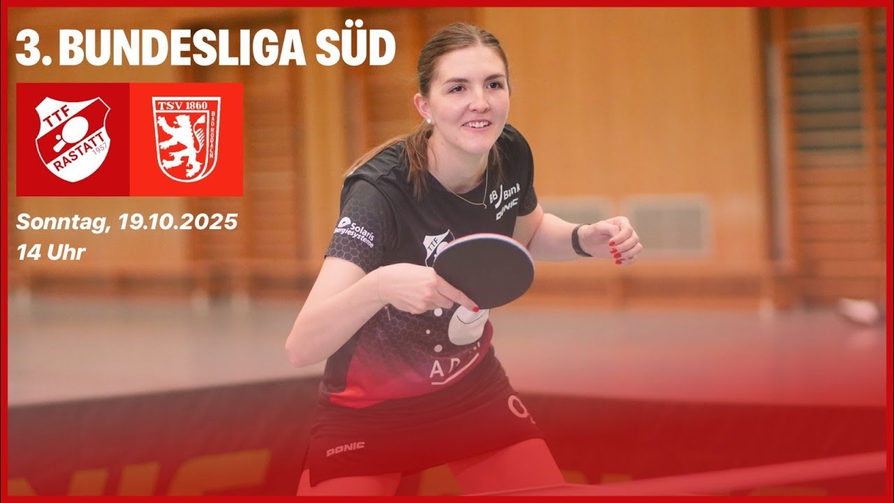 🔴 AUSWÄRTS IN BAYERN  I TSV Bad Rodach vs. TTF Rastatt I 3. Tischtennis Bundesliga