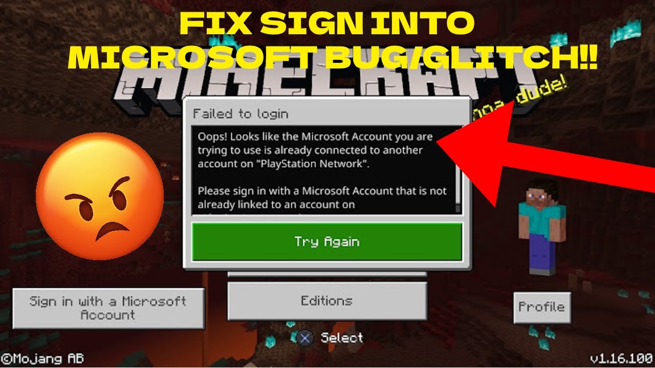 Minecraft PS4/PS5 КАК ИСПРАВИТЬ ОШИБКУ &laquo;УПС, УЧЁТНАЯ ЗАПИСЬ МАЙКРОСОФТ УЖЕ ПОДКЛЮЧЕНА&raquo; 100%