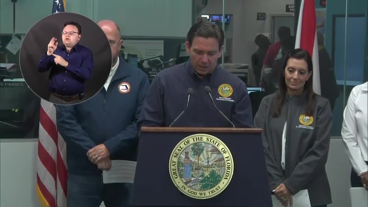 Gov. DeSantis and emergency officials discuss Idalia recovery efforts
