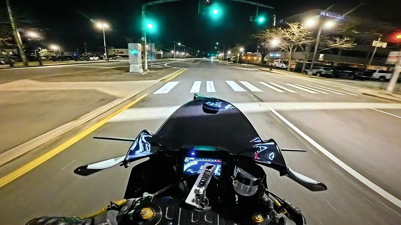 YAMAHA R7 NIGHT PURE RIDE! - Insta360 ACE PRO 2 (Pure Video)