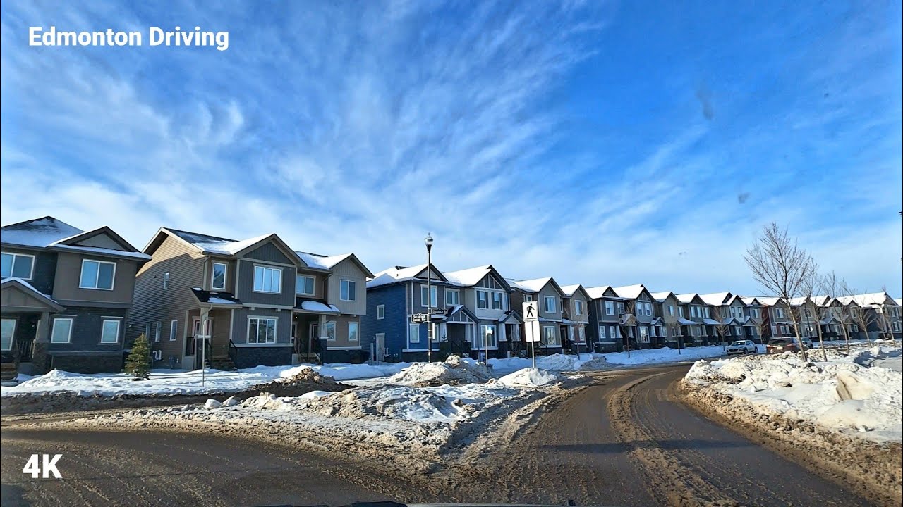 Driving around on a Beautiful Winter Day, Edmonton, AB, 🇨🇦 - Jan 2022