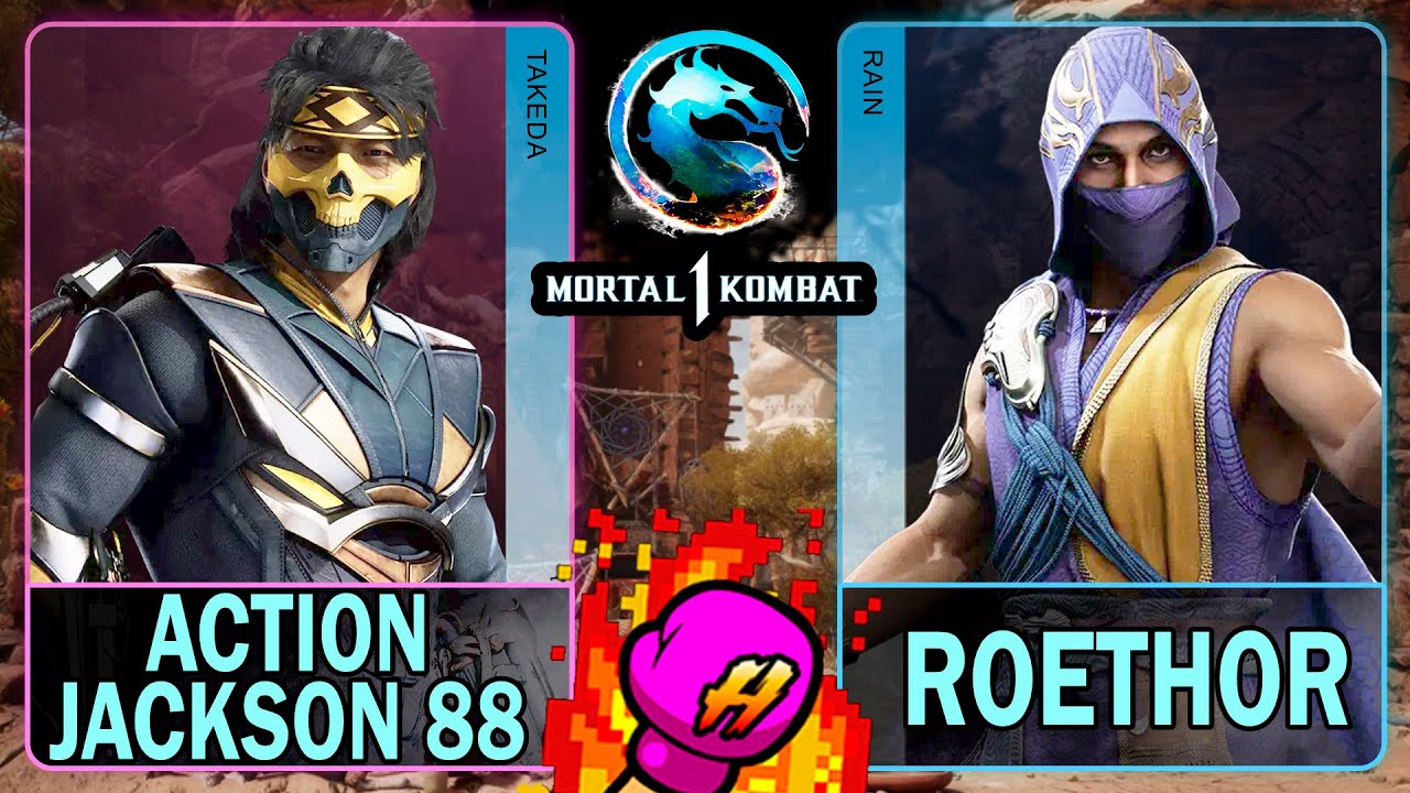 MK1 Action Jackson 88 (TAKEDA) VS Roethor (RAIN)🥊Mortal Kombat 1🥊4K 60ᶠᵖˢ