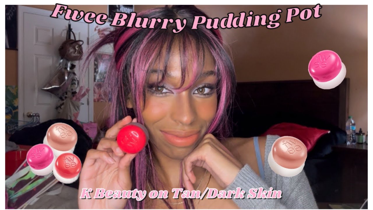 Fwee Lip & Cheek Blurry Pudding Pot | Swatches for tan/dark skin