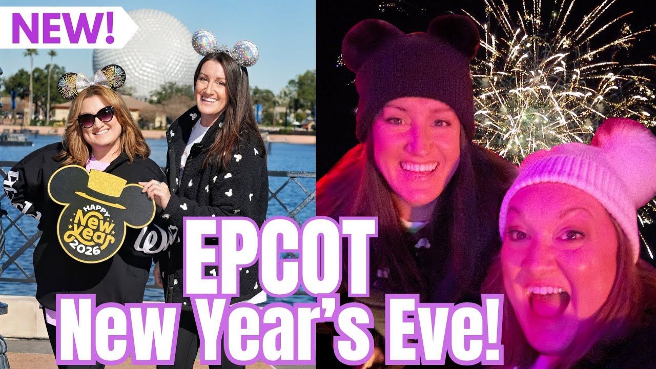 Впервые миллениалы в новогоднюю ночь в EPCOT 🪩 Празднуем со всего мира в Disney World!