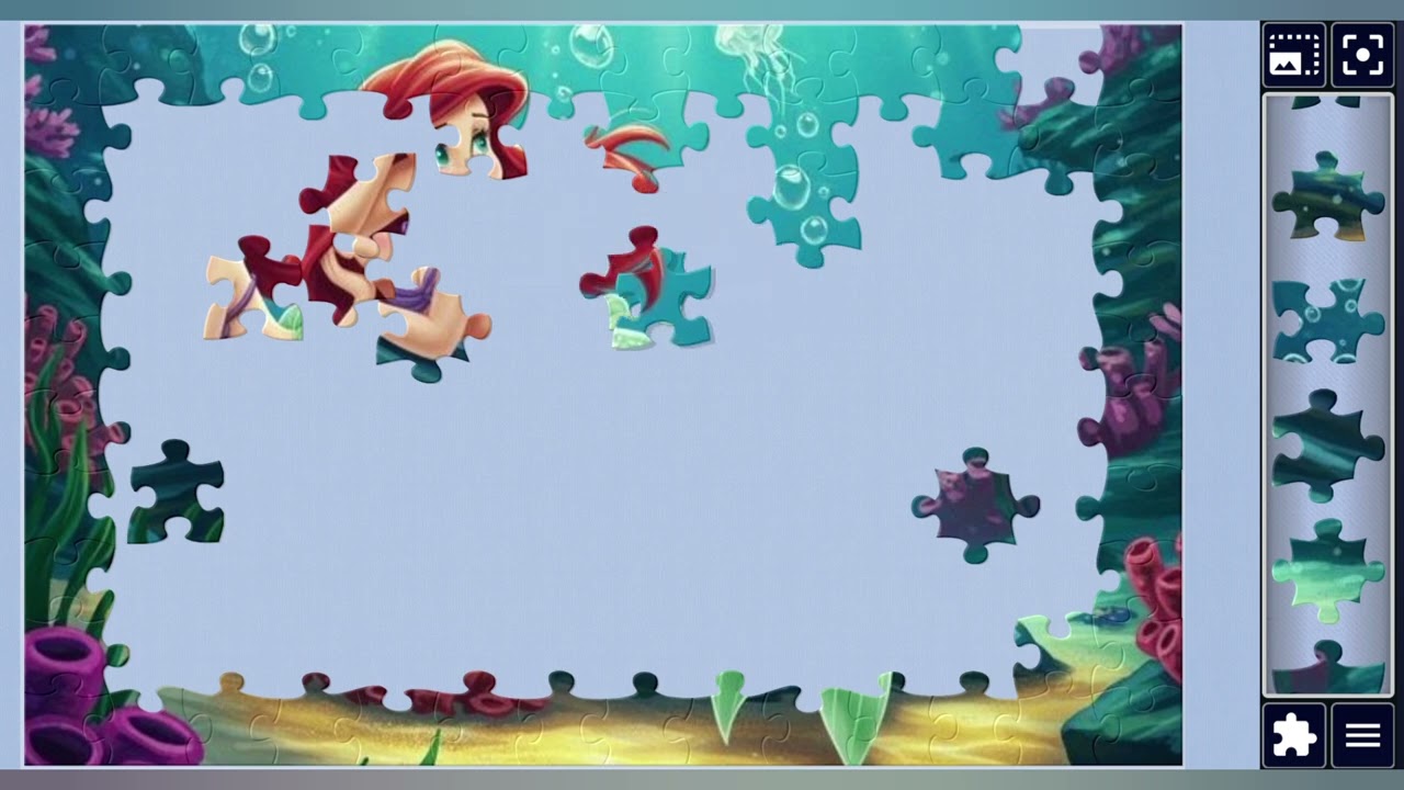 The Little Mermaid Resting Among Ocean Wonders🌊🧜‍♀️🐚🐠✨️🪄//jigsaw puzzles🧩//jigsaw puzzles journey🧩//
