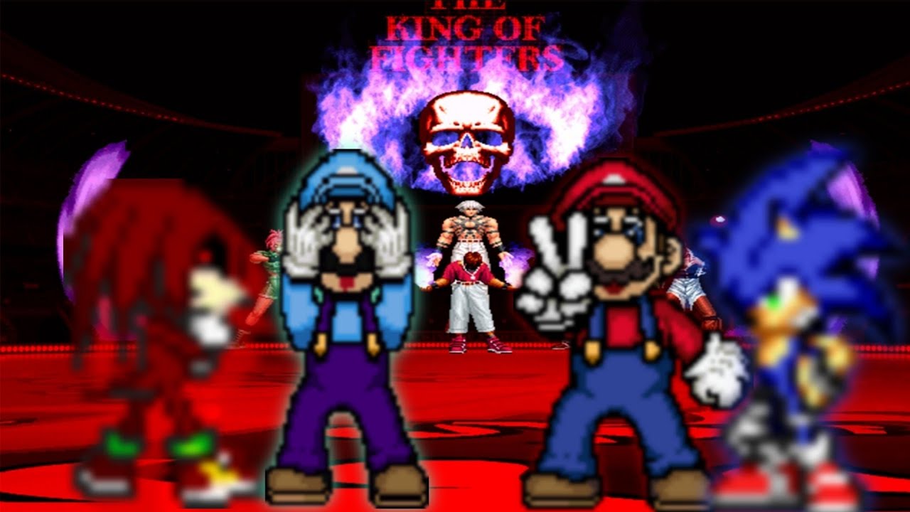 Request #133 | KOF Mugen TM | Knuckles.exe & Luigi-KOFM Vs Mario-KOFM & Sonic TEA2 2025