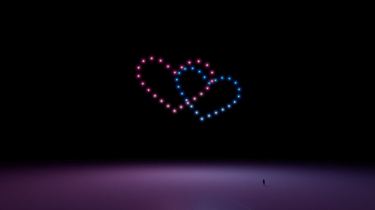 Wedding Drone Light Show - 50 drones