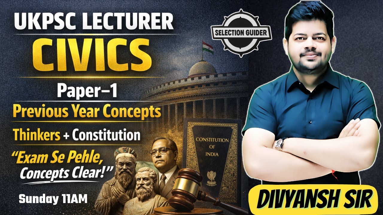 PGT Civics Exam 2026 Maha-Marathon 3 | UKPSC Lecturer Exam Civics Marathon | Paper 1 Complete Sol