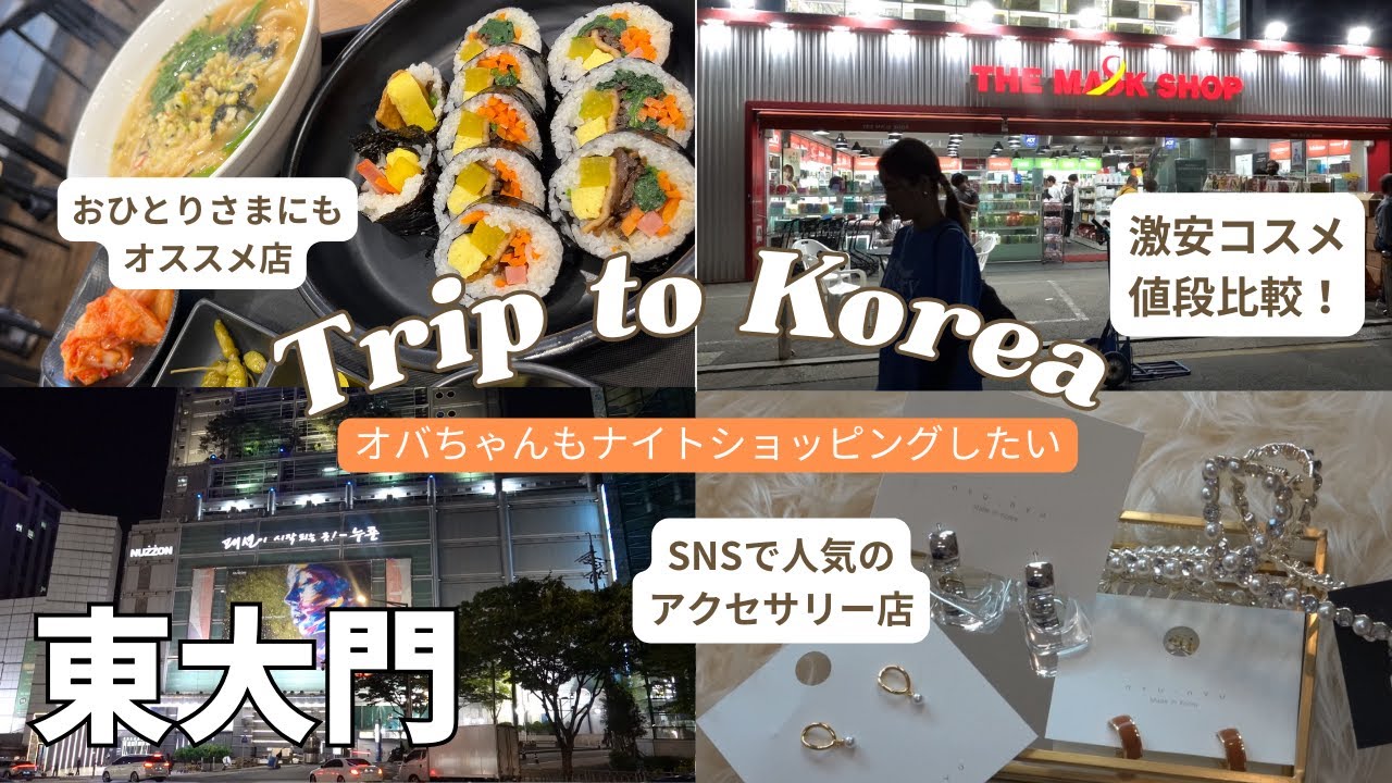 オトナ旅【東大門まるわかり/支払い方法も！】SNSで人気のコスメ＆アクセ / 激推しグルメ / #korea #韓国 #ソウル #seoul