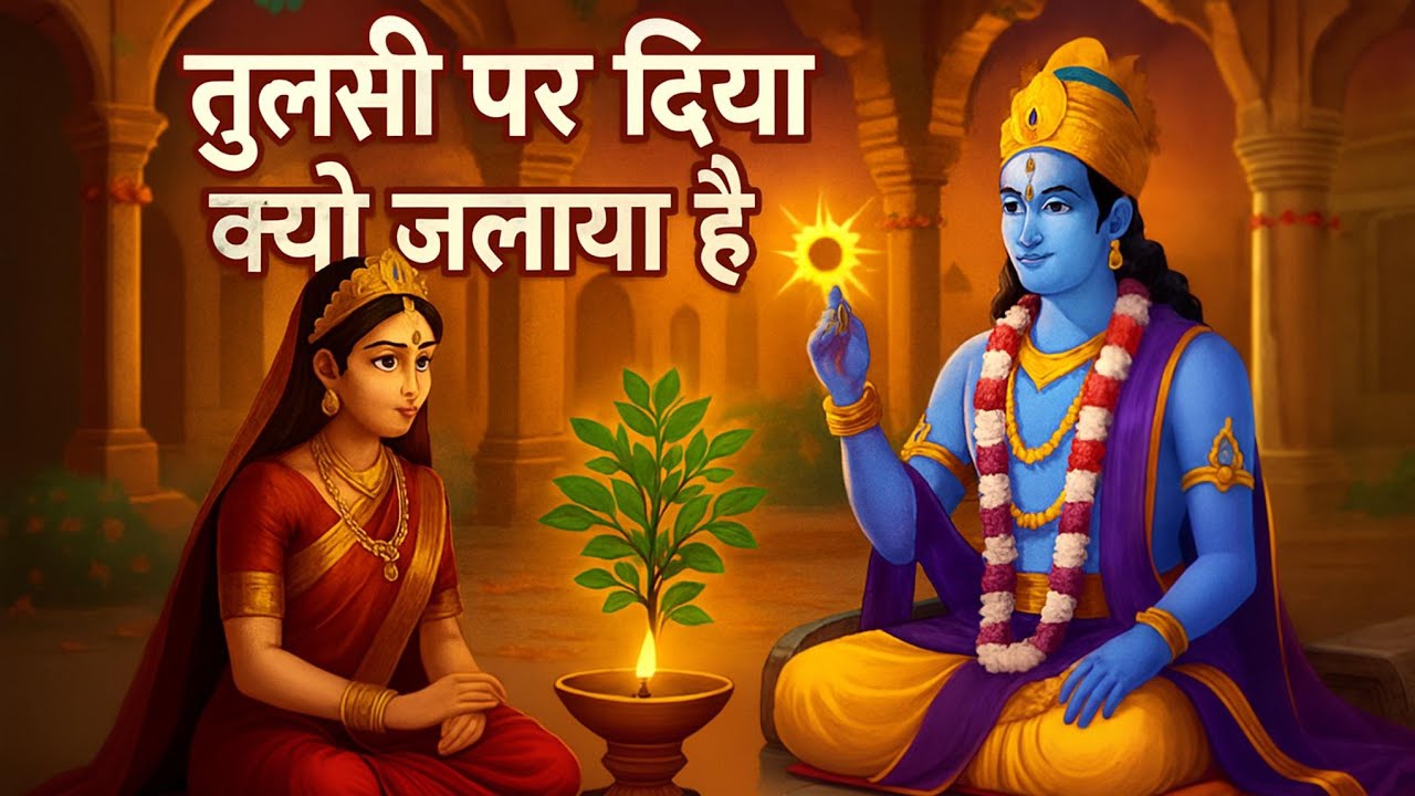 तुलसी को जल क्यों? दीपक क्यों? श्रीकृष्ण ने सत्यभामा को बताई ये अद्भुत कथा!#tulsimata 