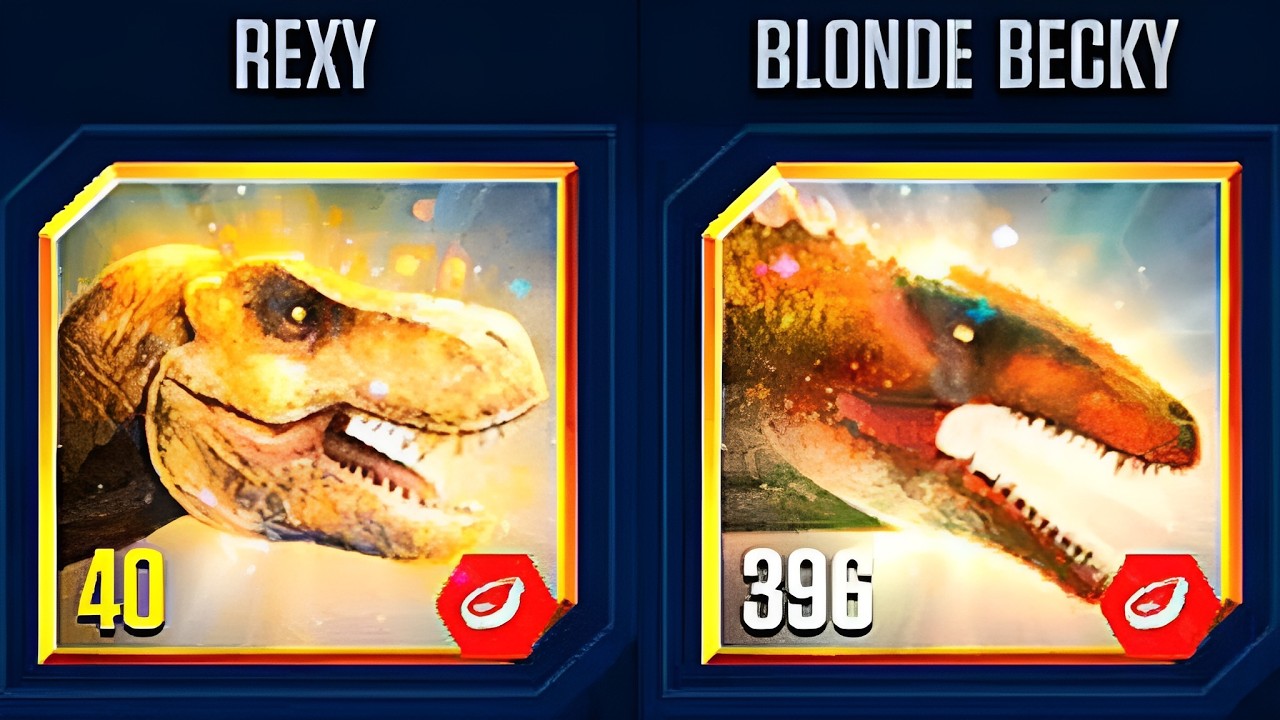 REXY VS BLONDE BECKY BATTLE STAGE BLUE VS SMOOTHIE BATTLE VIP | JURASSIC WORLD THE GAME