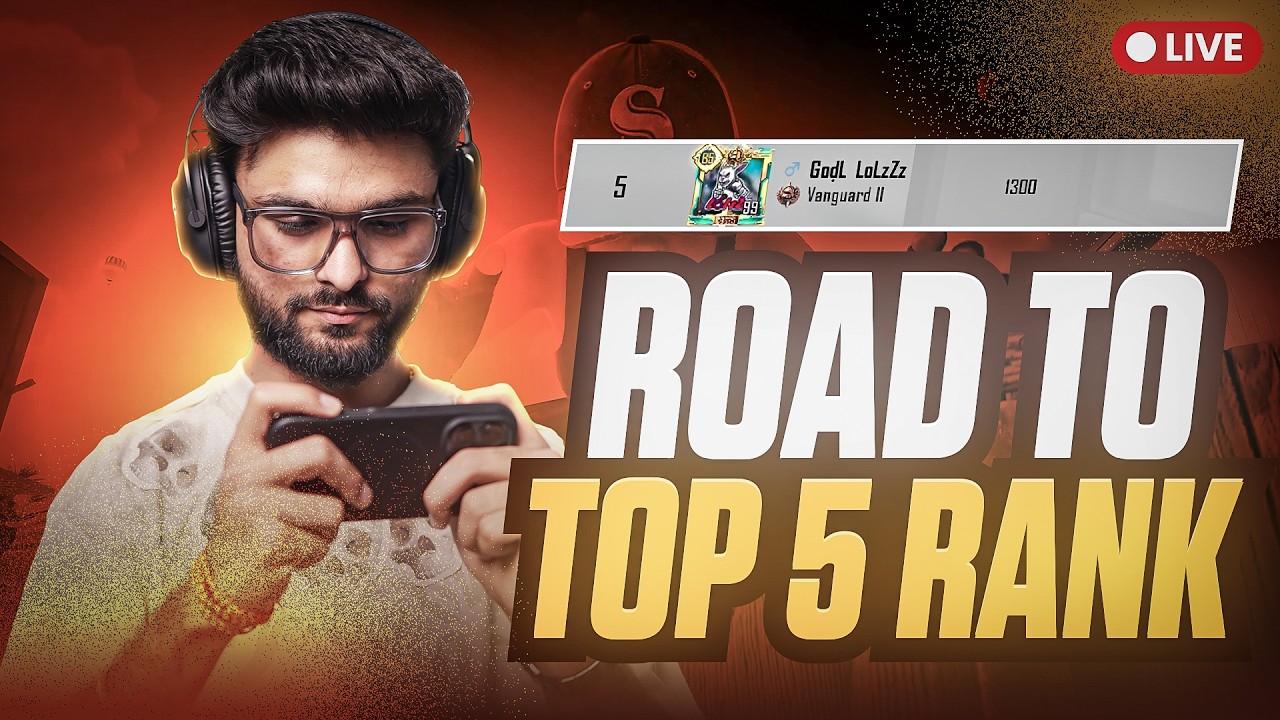 KYA AAJ TOP 5 HOGA? | CONQUEROR RANK PUSH OR WHAT | BGMI LIVE