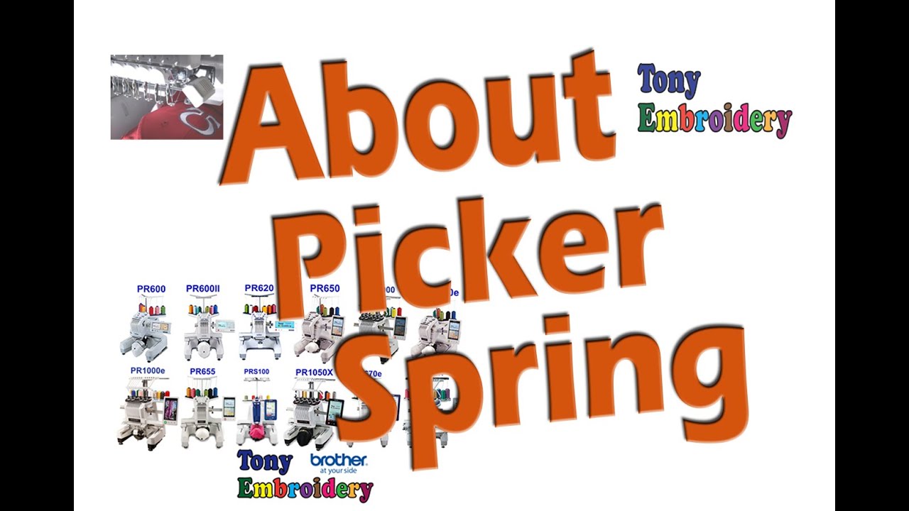 [How to] put the Picker Spring back to the Rack | Brother PR Series embroidery Machines