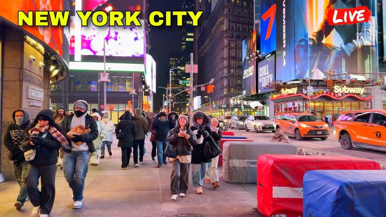 IRL FREEZING COLD 🥶 New York City Sunday Evening Walk In Manhattan (08th February 2026)