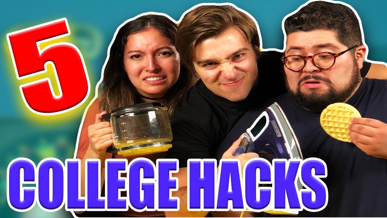 5 Crazy College Hacks THAT WORK!! w/ Labib Yasir and REACT CAST