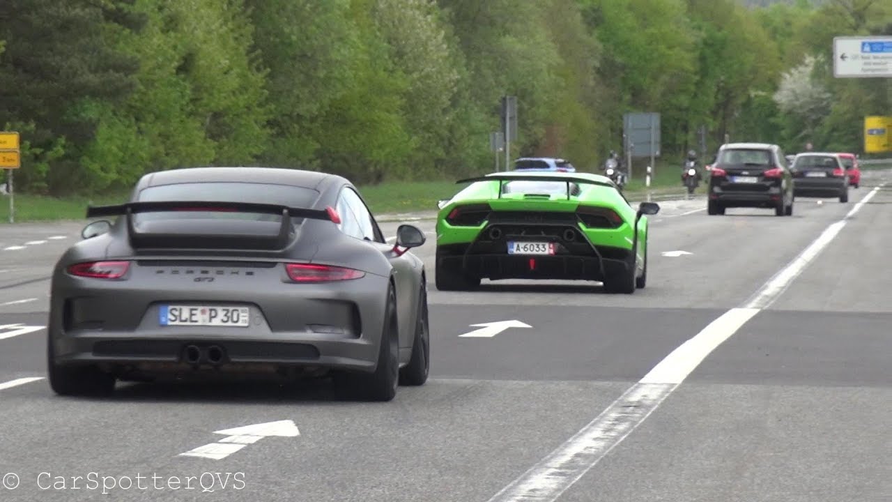 Cars Leaving Nürburgring Tankstelle - DRIFTS, Accelerations, Anti-Lag!!