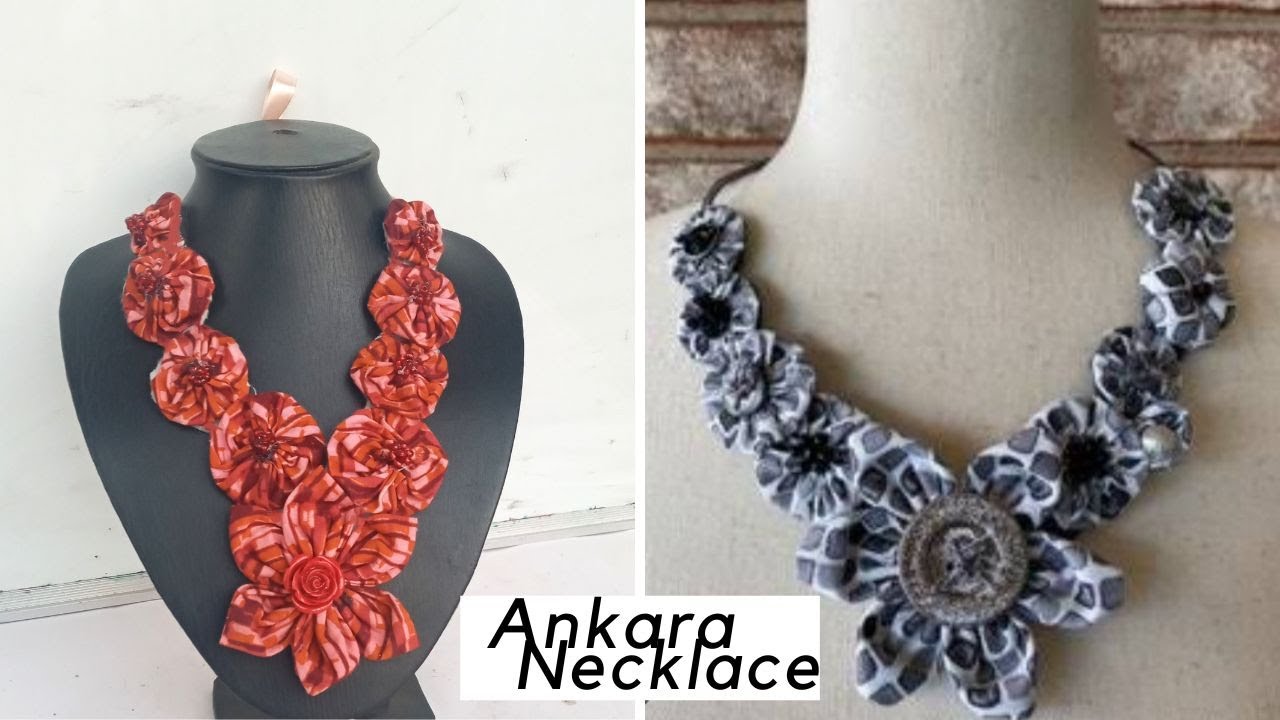 DIY Ankara Fabric Necklace