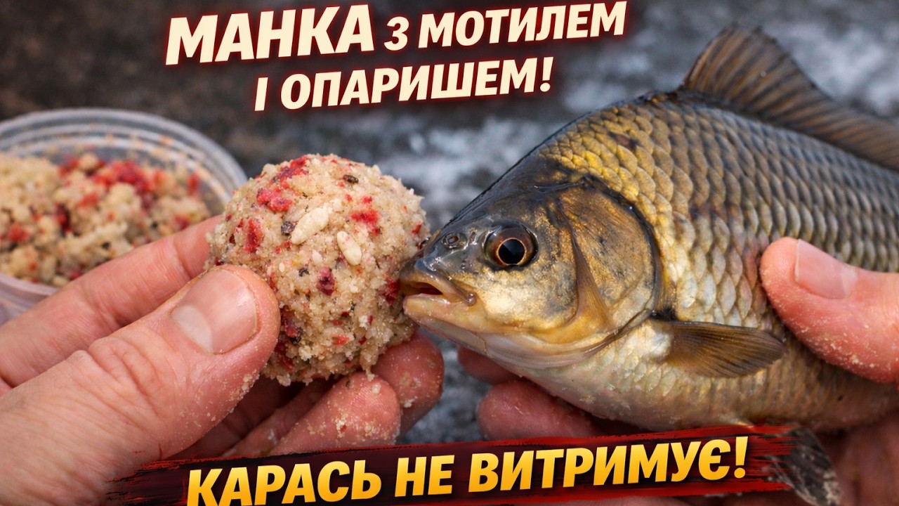 Такої манки ЗИМОВИЙ КАРАСЬ ще не бачив. РЕЗУЛЬТАТ здивував