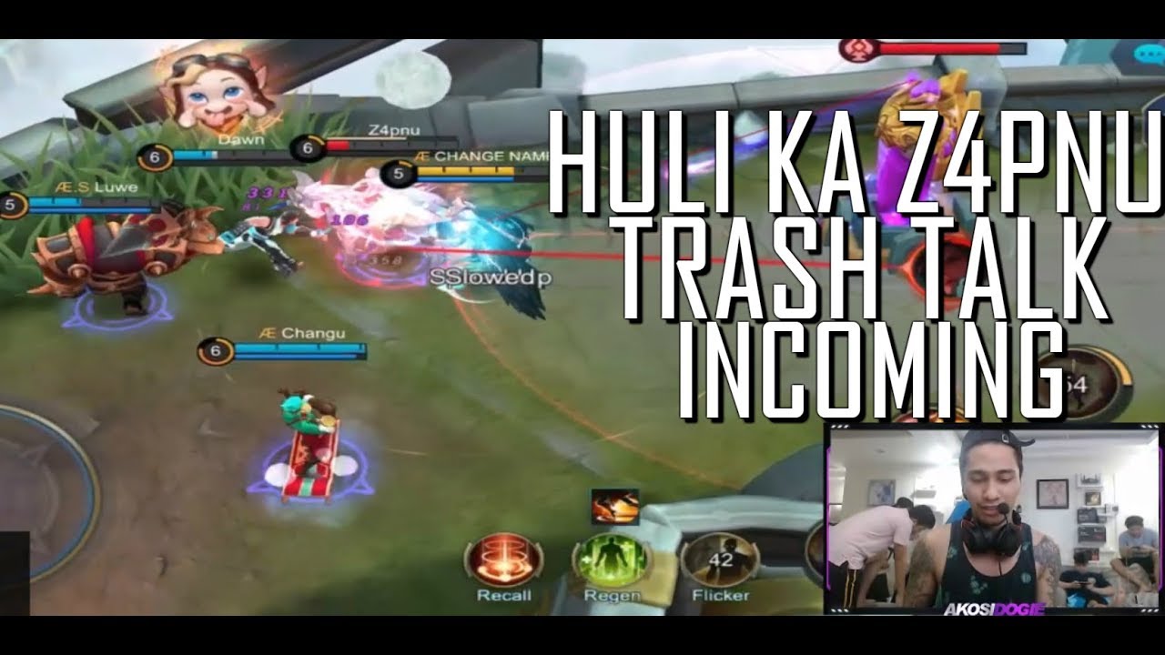 DOGIE VS Z4PNU TRASH TALK IS ON - MOBILE LEGENDS - 1000 DIAMONDS GIVEAWAY - RANK - GAMEPLAY