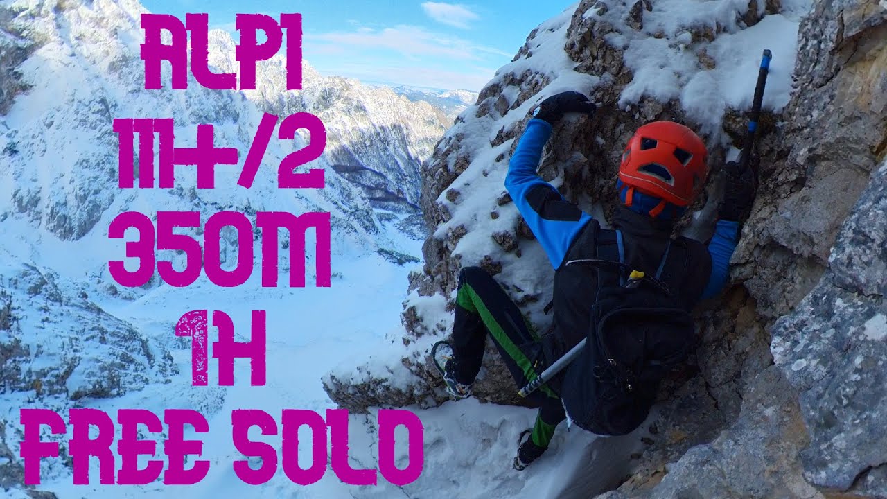 BRANA Solo Climbing Alpi route! COLD & EXPOSED