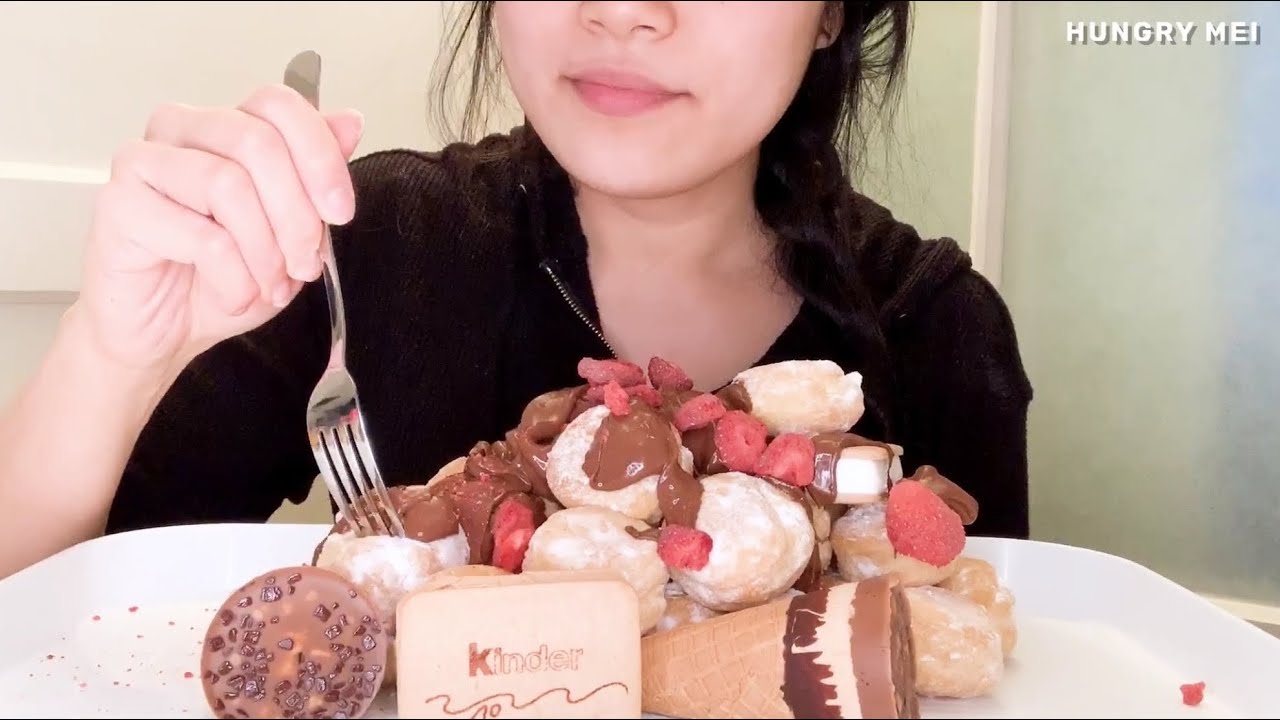 [MUKBANG] ICE CREAM ~ NUTELLA KINDER BUENO  ~ PROFITEROLES / CREAM PUFFS