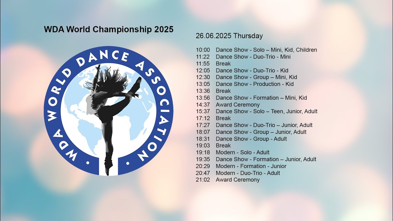 WDA DANCE & FITNESS WORLD CHAMPIONSHIP 2025 - 26/06/2025