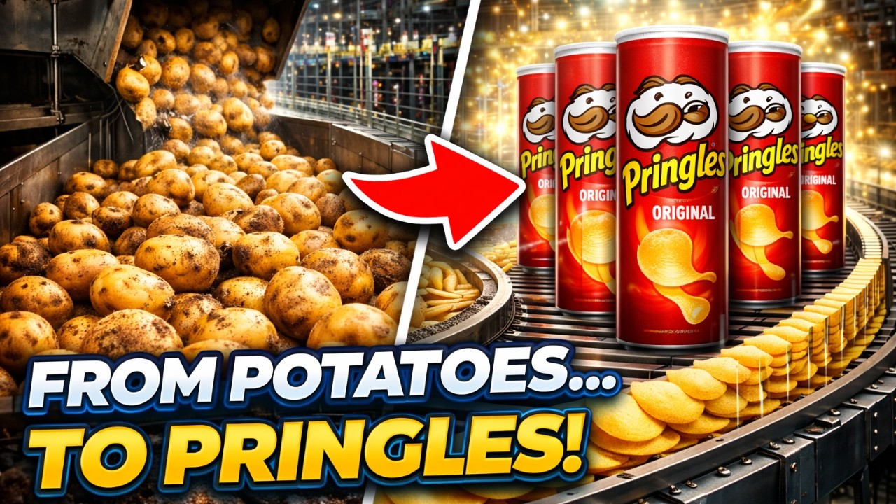 How Potatoes Turn Into Pringles 😱 Inside the Pringles Factory #pringles #potatoprocessing #factory