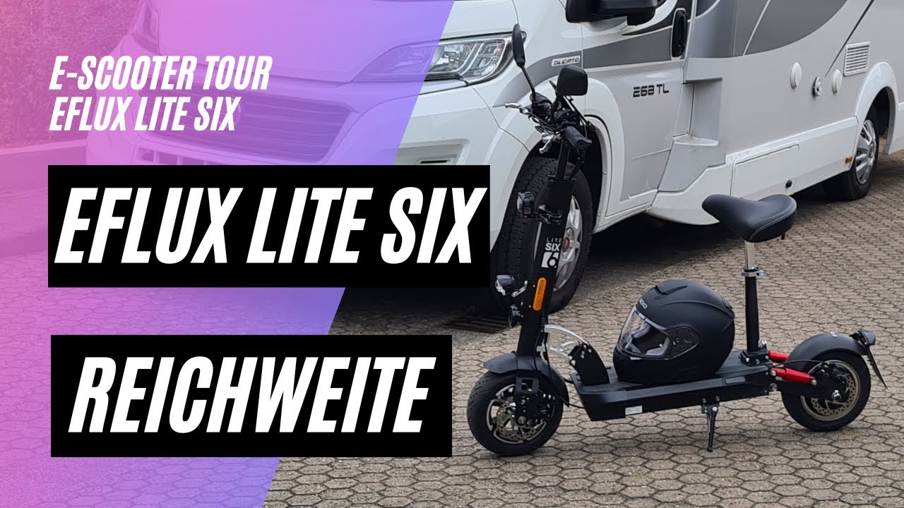 🛵 eFlux Lite Six 🏆 Reichweitentest (48V; 15,6AH; 1000W, 40km/h)