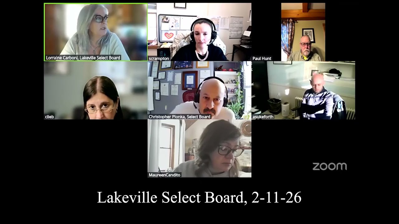 Lakeville Select Board, 2-11-26