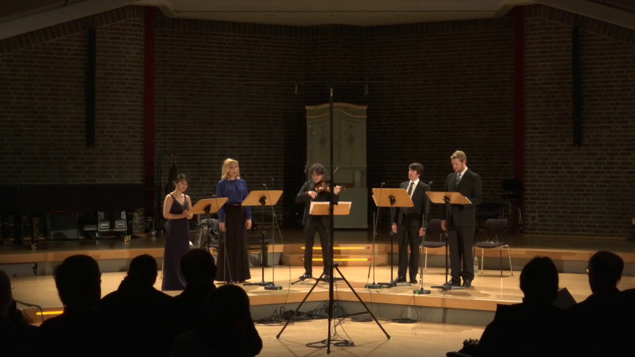 Noé Inui in Morimur for violin and 4 voices, J S Bach Partita nr.2 in d for solo violin, “Ciaccona”
