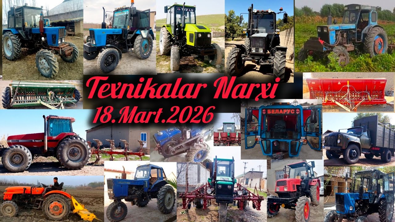 Arzon Texnika 18.Mart.2026 Belarus-1025 Mtz Kabina Motobulok Ttz Ltz-60 T40 Magnum Chimgan Zil selka