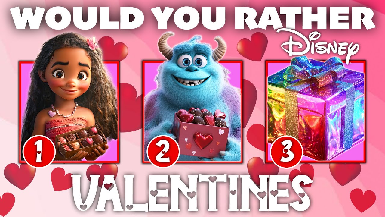 Moana & Friends WOULD YOU RATHER Disney & Valentines Quiz! Bonus Finish The Lyrics Challenges!
